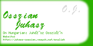 osszian juhasz business card